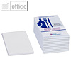 Kellnerblock, 7.5 x 14 cm, einseitig geleimt, 70 g/qm, 50 Blatt, wei?, 10 Bl?cke