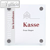 officio T?rschild, 150 x 150 mm, ESG-Scheiben, I7701E4S