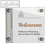 officio T?rschild, 200 x 130 mm, ESG-Scheiben, I7703E4S
