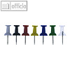 Alco Pinnwandnadeln, Spitzenl?nge: ca. 10 mmn, farbig sortiert, 20 St?ck, 660-26