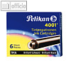 Pelikan Tintenpatronen 4001 TP/6, brillant-schwarz, 6er Pack, 301218