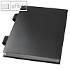F?chermappe Grey Elegance, A4, 6 F?cher, Gummizugverschluss, Karton,schwarz/grau