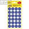 Avery Zweckform Markierungspunkte, abl?sbar, rund / ?18 mm, blau, 96 St?ck, 3596