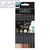 Dreikant-Buntstifte Black Edition - Hautt?ne, Mine 3.3 mm, 12er Set, 116414