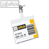 Durable Namensschild mit Clip, 90 x 60 mm, transparent, 25 St?ck, 8003-19