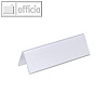 Durable Tischnamensschild Dachform, 61/122 x 210 mm, Hartfolie, 25 St?ck, 805219
