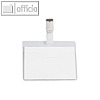 Durable Namensschild Security mit Clip, 90 x 60 mm, transp., 25 St?ck, 8106-19
