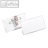 Durable Namensschild mit Kombiklemme, 75 x 40 mm, Acryl, 25 St?ck, 8121-19