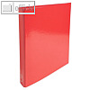 Ringbuch IDERAMA, DIN A4, 4-Ringe, Rücken 40 mm, Karton 600 g/m², rot, 519295E