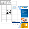 Inkjet-Etiketten A4, 66 x 33.8 mm, permanent, spitz, Rand, wei?, 1.920 St?ck