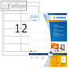 Inkjet-Etiketten A4, 97 x 42.3 mm, permanent, spitz, Rand, wei?, 960 St?ck
