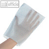 Einmal-Waschhandschuh RAUTE, Einheitsgr??e, Vlies, wei?/blau, 50 St?ck, 5345
