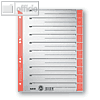 LEITZ Trennblätter DIN A4, Kraftkarton 230 g/m², rot, 100 Blatt, 16520025