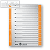 LEITZ Trennblätter DIN A4, Kraftkarton 230 g/m², orange, 100 Blatt, 1652-00-45