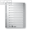 LEITZ Trennblätter DIN A4, Kraftkarton 230 g/m², grau, 100 Blatt, 1652-00-85