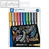 STAEDTLER Permanent-Marker Metallic, Rundspitze 1 - 2 mm, 10er Etui, 8323 TB10