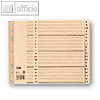 Oxford Papier-Register, DIN A4 3/4 Höhe, 24 Blatt A-Z Tauenpapier, 00424