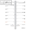 Wochenkalender, 1 Woche/1 Seite, 10.5 x 29.5 cm Hochformat, Kartoneinband, grau