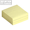 Haftnotizen, 76 x 76 mm, gelb, r?ckstandsfrei abl?sbar, 100 Blatt, 12 Bl?cke