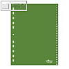 Register DIN A4, gepr?gte Taben, 1-52 (2 Abl?ufe), PP, 52-teilig, gr?n, 6157-05
