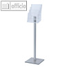 Prospektst?nder f?r DIN A4 hoch, Aluminiumstandrohr, 4 F?cher, Acryl, MB4C230