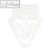 Laurel Kartenreiter Tab f?r Karteikarten, PS, 40 mm, wei?, 100 St?ck, 0022-10