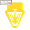 Laurel Kartenreiter Tab f?r Karteikarten, PS, 40 mm, gelb, 100 St?ck, 0022-70