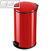 -Tret-Abfalleimer Pure L, 20 Liter, (Ø)308 x (H)604 mm, Stahlblech, rot