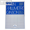 Millimeterpapier-Block DIN A3, 90 g/m², Rasterlinien, weiß/blau, 50 Blatt