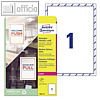 Hinterglas-Etiketten, 210 x 297 mm, abl?sbar, wei?, 10 St?ck, L9001-10