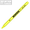 KORES Textmarker-Pen, Keilspitze: 0.5 - 3.5 mm, gelb, TM36201