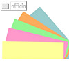 Moderationskarten helle Farben,Rechteck 540x90 mm,Papier 140g/m?,sortiert,180Bl.