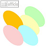 Moderationskarten helle Farben, Oval 180x110 mm, Papier 140g/m², sortiert,500Bl.