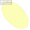 Moderationskarten helle Farben, Oval 180 x 110 mm, Papier 140g/m?, gelb, 100Bl.