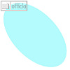 Moderationskarten helle Farben, Oval 180 x 110 mm, Papier 140g/m?, blau, 100Bl.