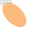 Moderationskarten helle Farben, Oval 180 x 110 mm, Papier 140g/m², orange,100Bl.