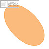 Moderationskarten helle Farben, Oval 180 x 110 mm, Papier 140g/m?, orange,100Bl.