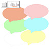 Moderationskarten helle Farben, Blase, Papier 140 g/m?, sortiert, 180 Bl.