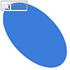 Moderationskarten Intensivfarben, Oval 180 x 110 mm, Papier 140g/m?, blau, 100 S