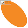 Moderationskarten Intensivfarben, Oval 180 x 110 mm, Papier 140g/m?, orange, 100