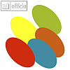 Moderationskarten Intensivfarben, Oval 180 x 110 mm, 140g/m?, sortiert, 500 St.