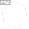 Moderationskarten Intensivfarben, Wabe, 90 x 90 mm, 140g/m?, wei?, 100 Blatt