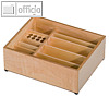 Moderationsbox Holz - ohne Inhalt, 35 x 27 x 18 cm, variable Fachteilung