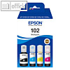 Epson EcoTank Tintenflaschen, 25.500 Seite, cmyk, 337 ml, 4er Set, C13T03R640