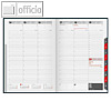 Buchkalender, 1 Woche/2 Seiten, 168x240 mm, Kunstleder-Einband Prestige, blau