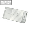 LEITZ Register A-Z f?r DIN A5 quer, A-L + M-Z, PP-Folie, grau, 1267-00-00