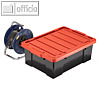 officio Transportbox mit Deckel, 43 Liter, 590 x 385 x 318 mm, PP, schwarz