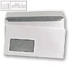 Briefumschlag DL, 110 x 220 mm, haftklebend, Fenster/links, 80g/m², weiß, 100 St