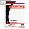 officio Collegeblock DIN A4, kariert, 70 g/qm, ohne Rand, 80 Blatt
