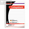 officio Collegeblock DIN A5, liniert, 70 g/qm, ohne Rand, 80 Blatt
